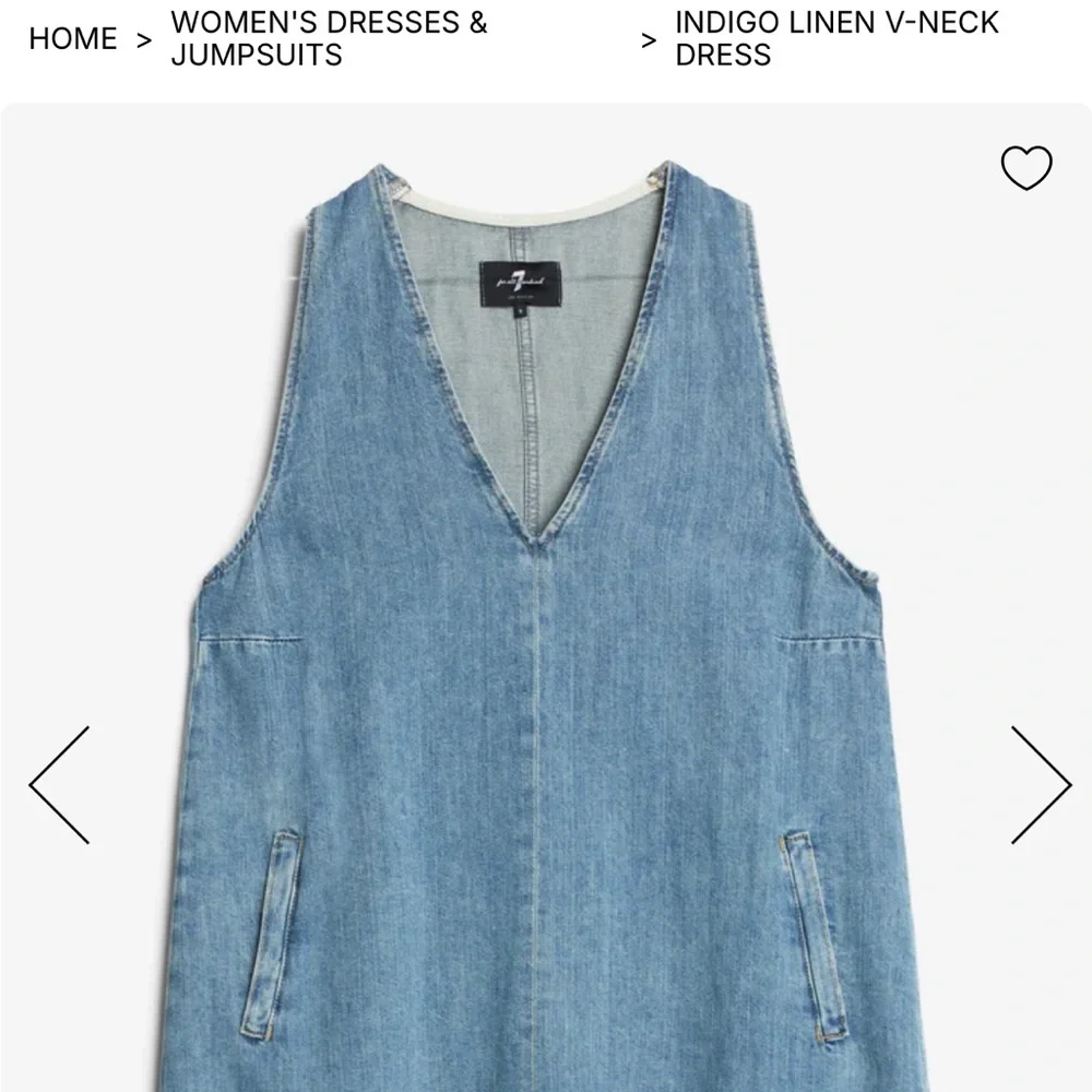 7 for all mankind denim sleeveless Dress - Picture 4 of 8